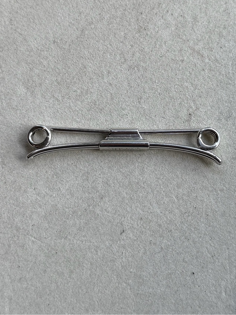 Vintage Swank 1960s silver tie bar